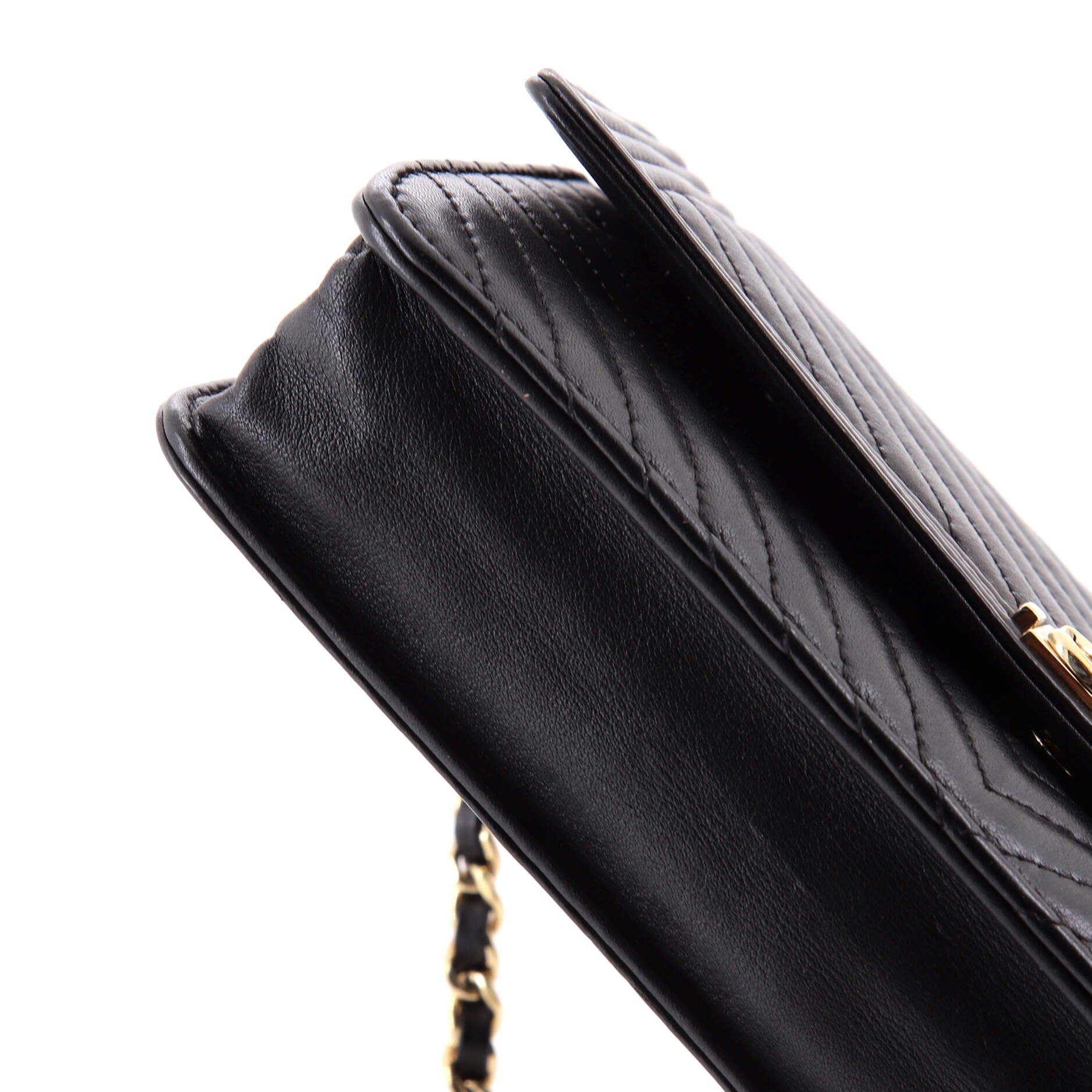 Boy Wallet on Chain Chevron Lambskin