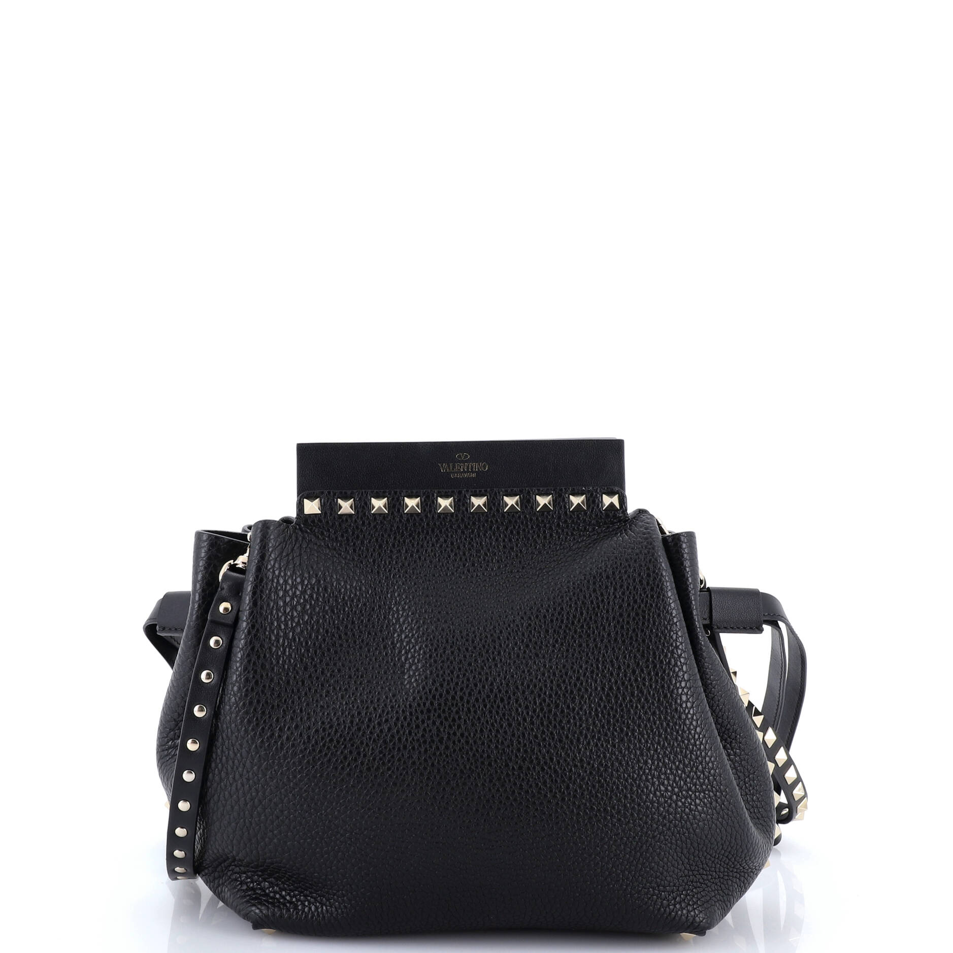 Rockstud Bucket Shoulder Bag Leather Small