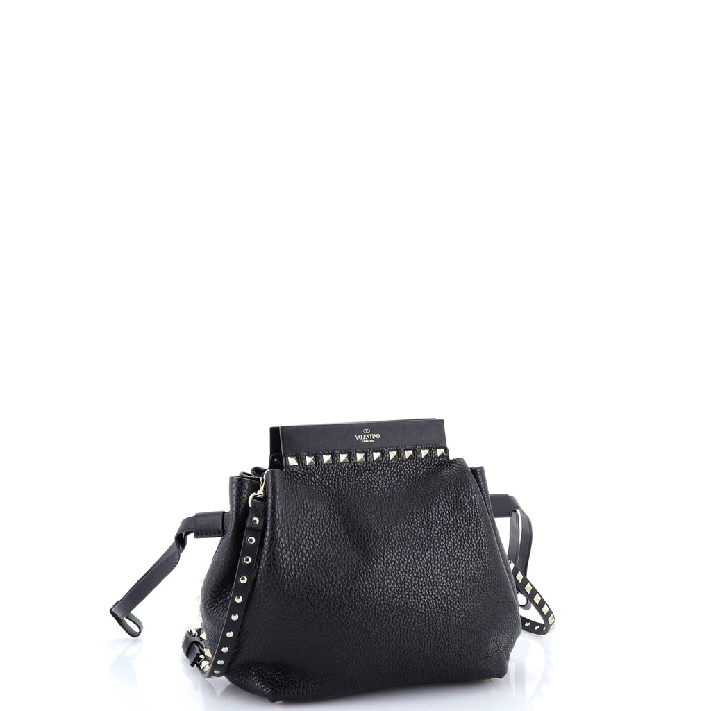 Rockstud Bucket Shoulder Bag Leather Small