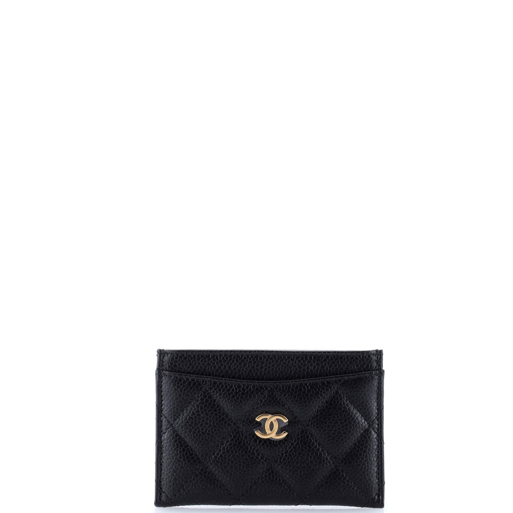 Classic Card Holder Quilted Caviar