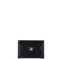Classic Card Holder Quilted Caviar