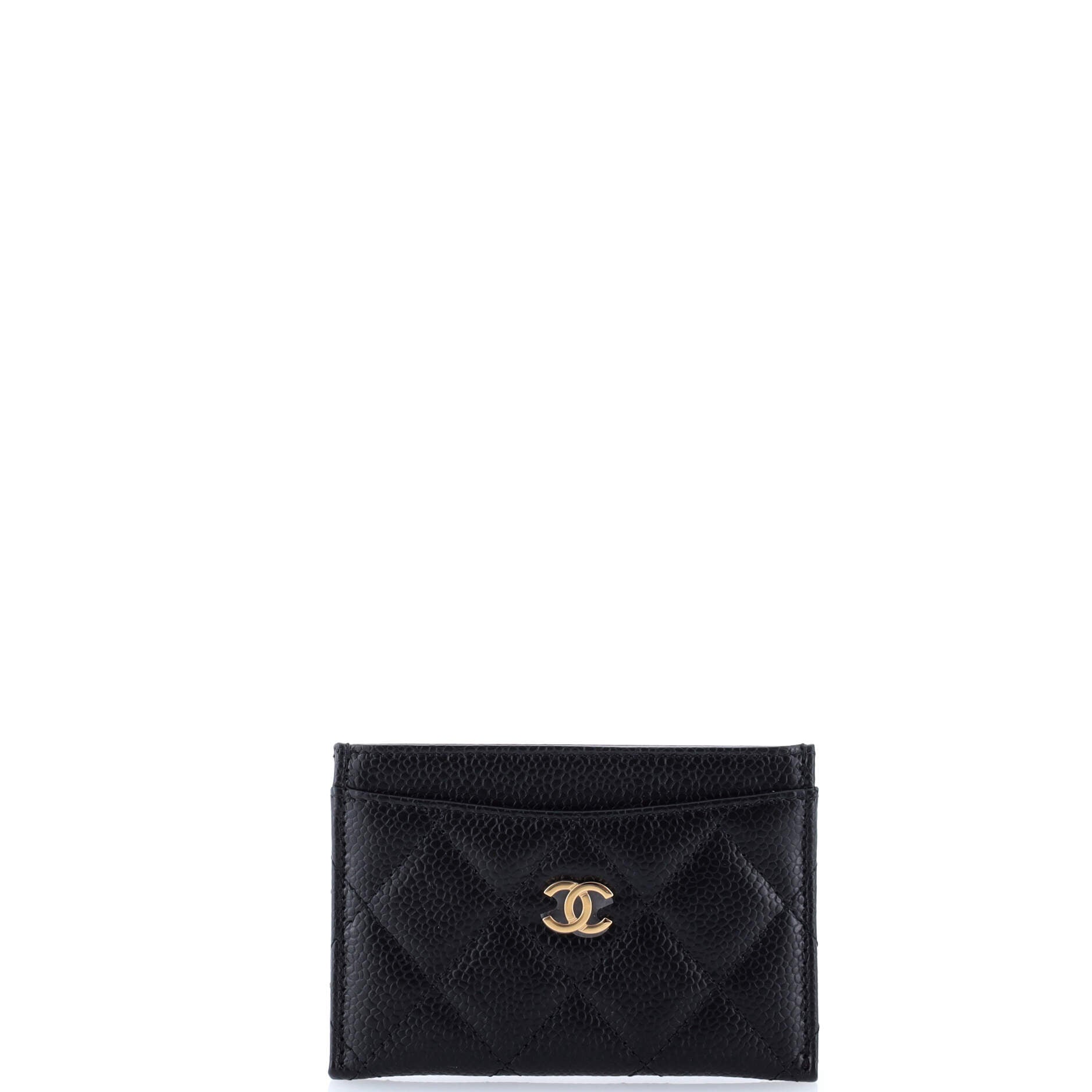 Classic Card Holder Quilted Caviar