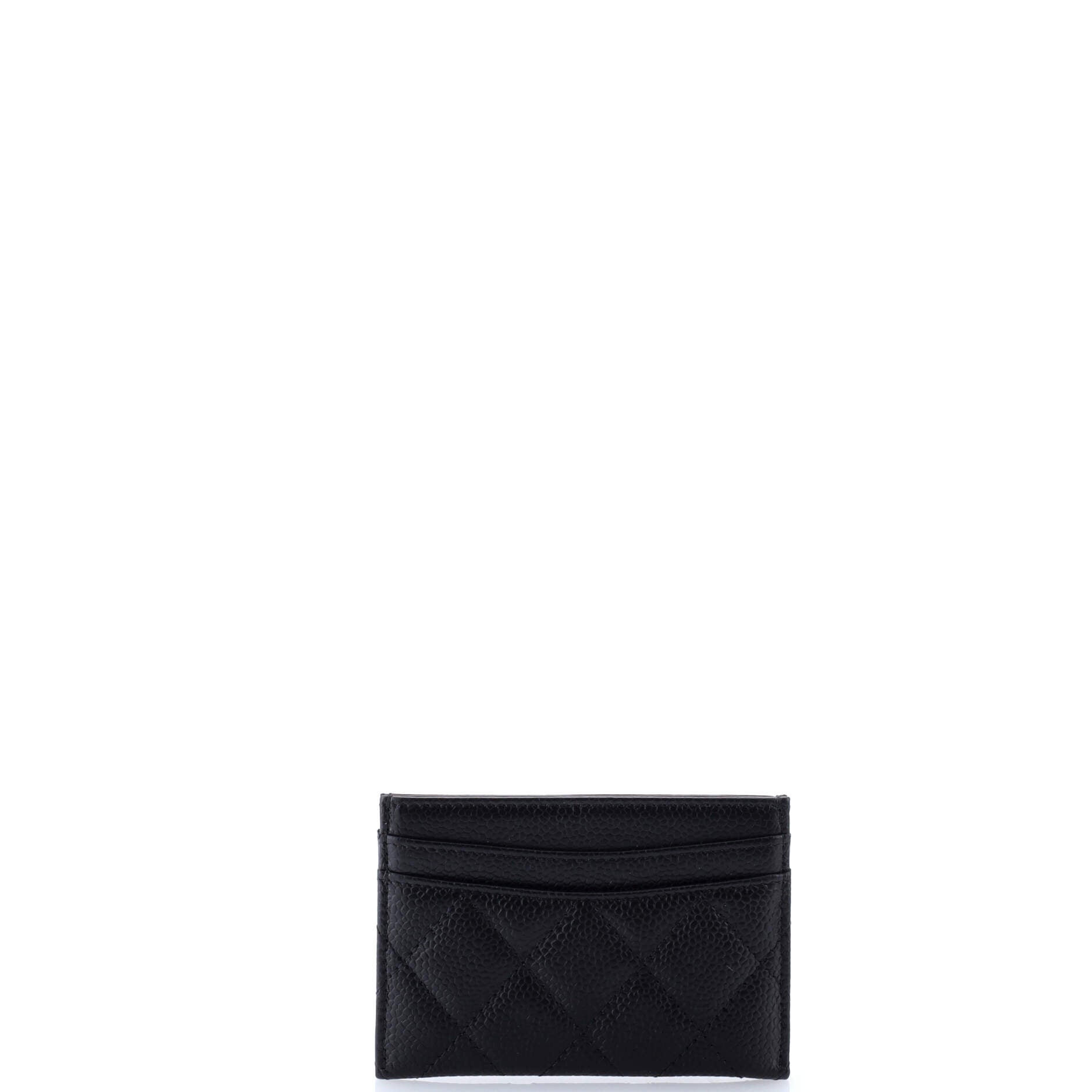 Classic Card Holder Quilted Caviar