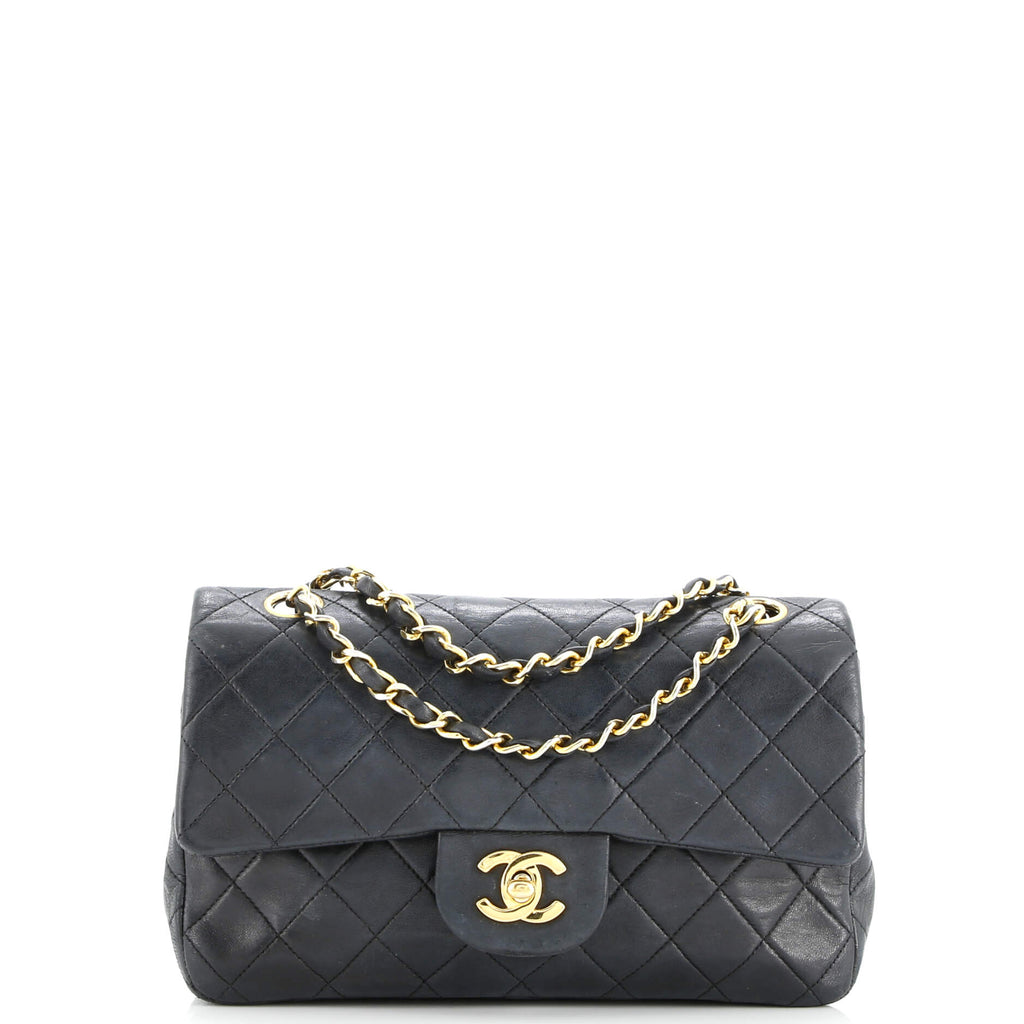 Vintage Classic Double Flap Bag Quilted Lambskin Small