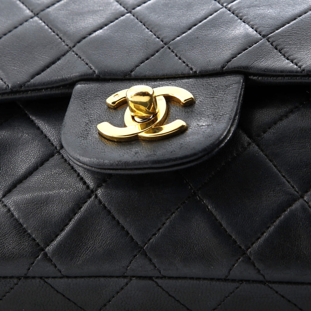Vintage Classic Double Flap Bag Quilted Lambskin Small