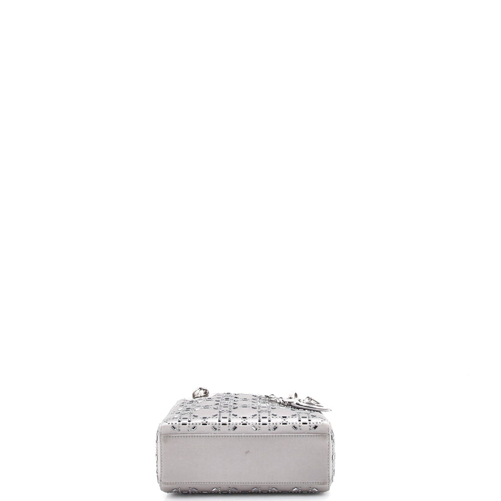 Lady Dior Bag Crystal Embellished Cannage Quilt Satin Mini