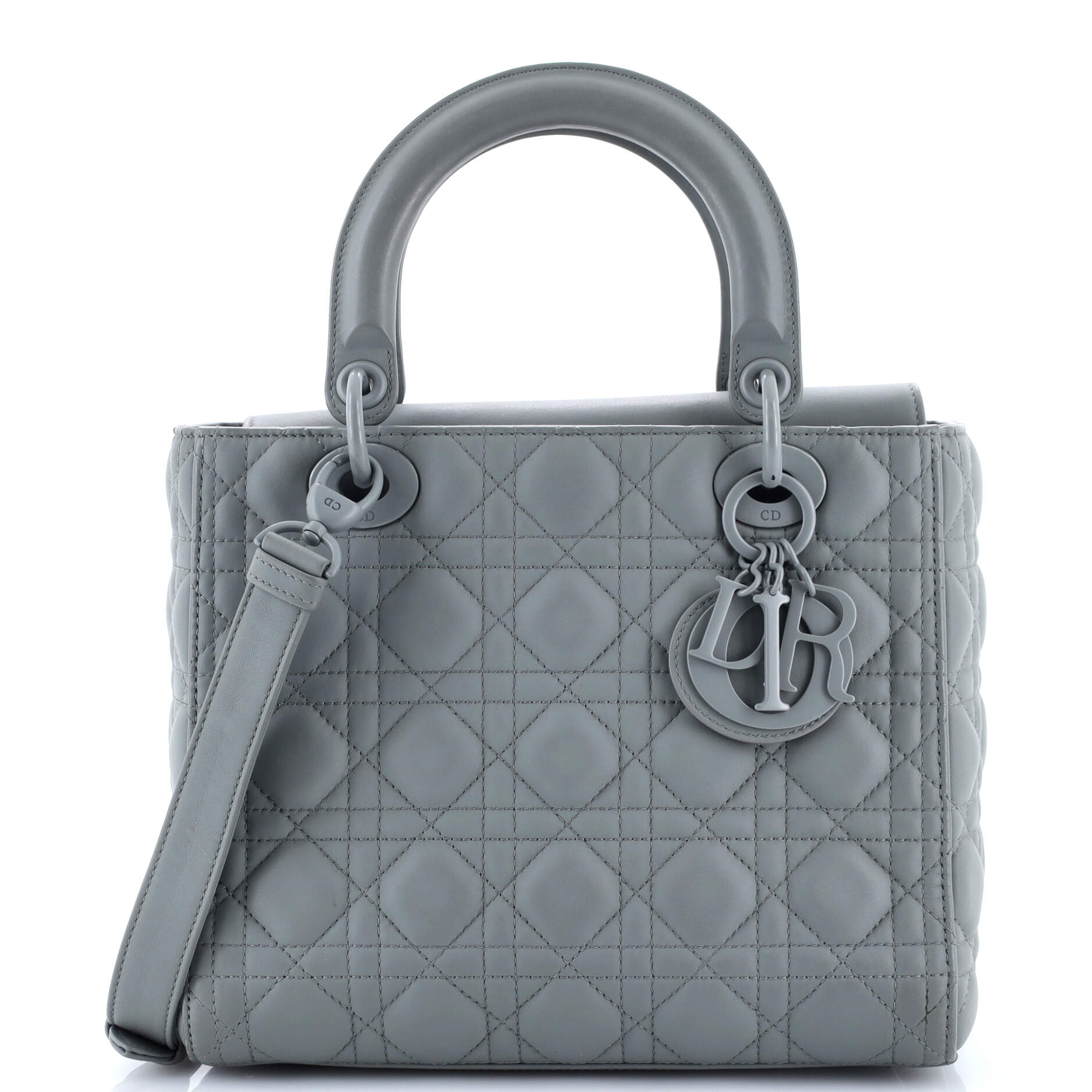 Ultra Matte Lady Dior Bag Cannage Quilt Calfskin Medium
