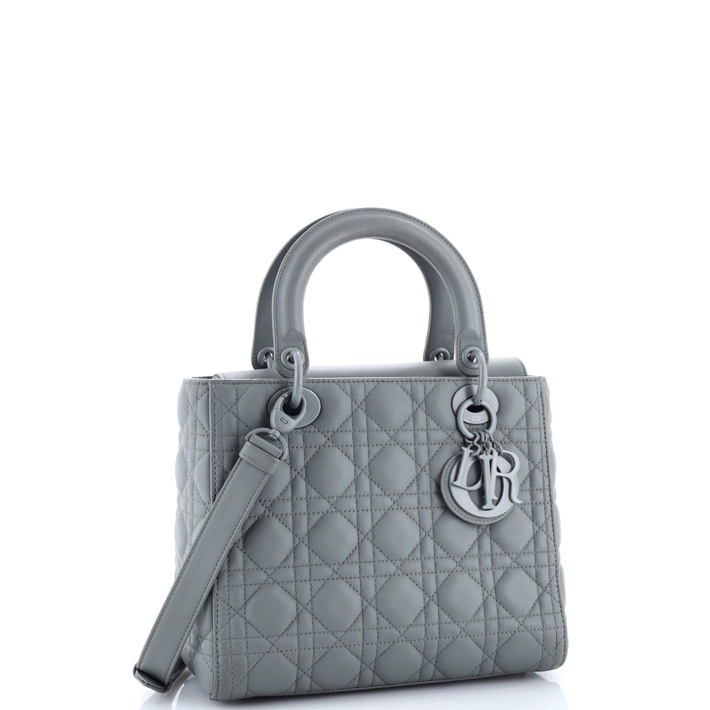 Ultra Matte Lady Dior Bag Cannage Quilt Calfskin Medium