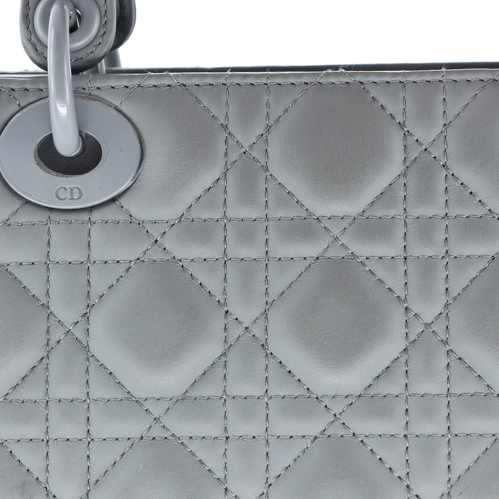Ultra Matte Lady Dior Bag Cannage Quilt Calfskin Medium