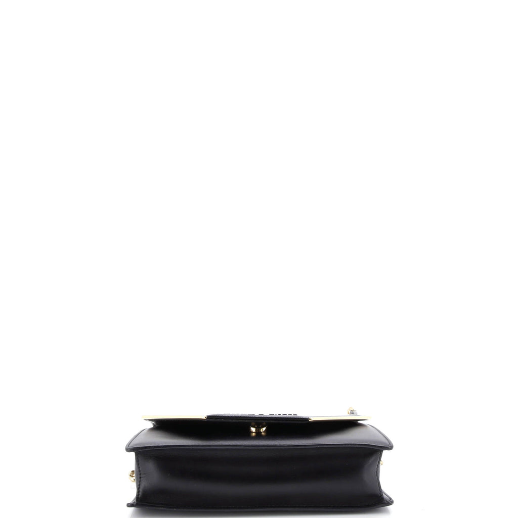 Convertible Flap Clutch with Chain City Calf and Saffiano