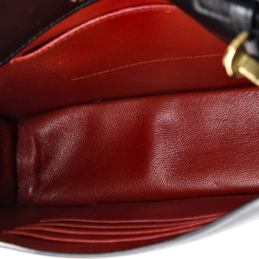 Convertible Flap Clutch with Chain City Calf and Saffiano