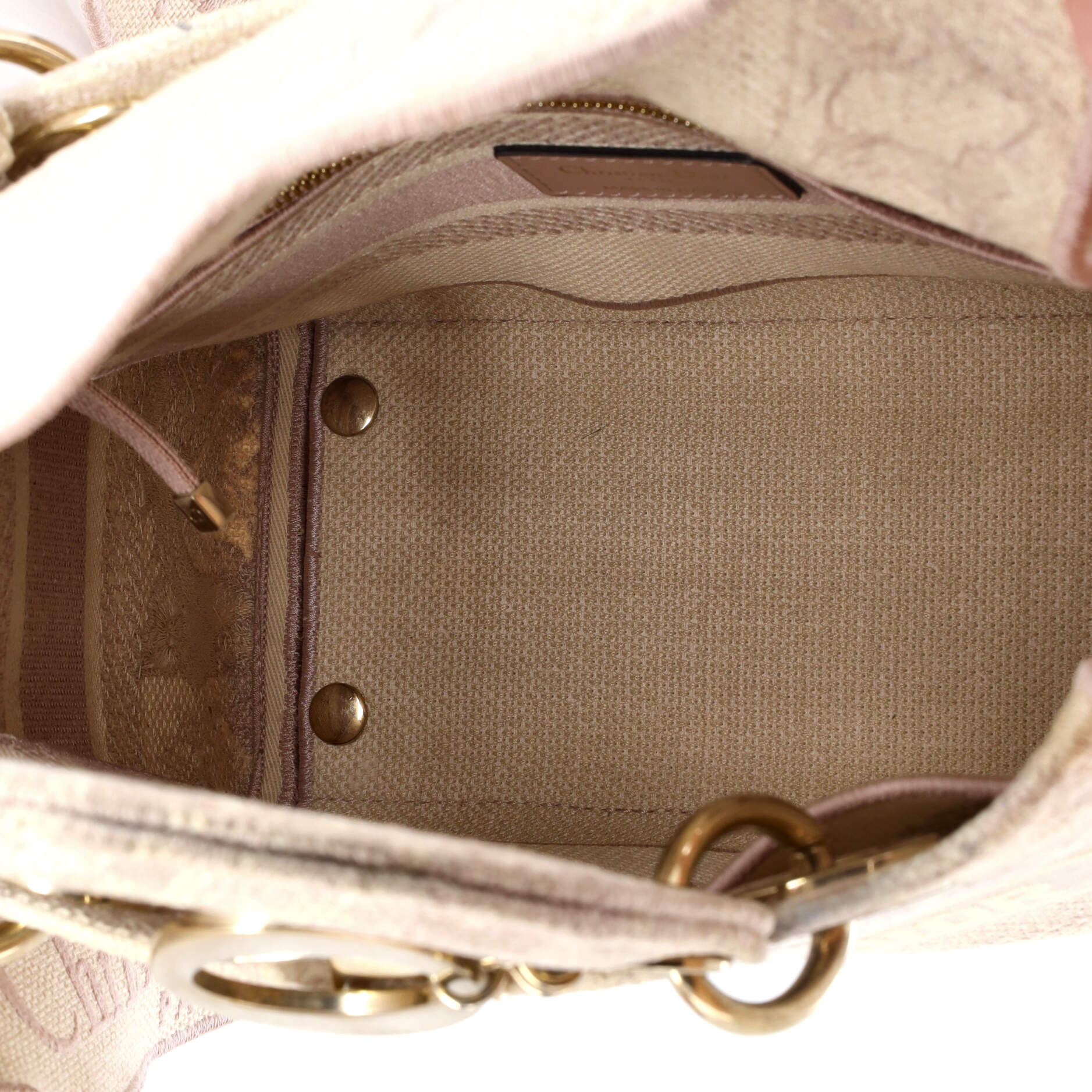 Toile de Jouy Lady D-Lite Bag Embroidered Canvas