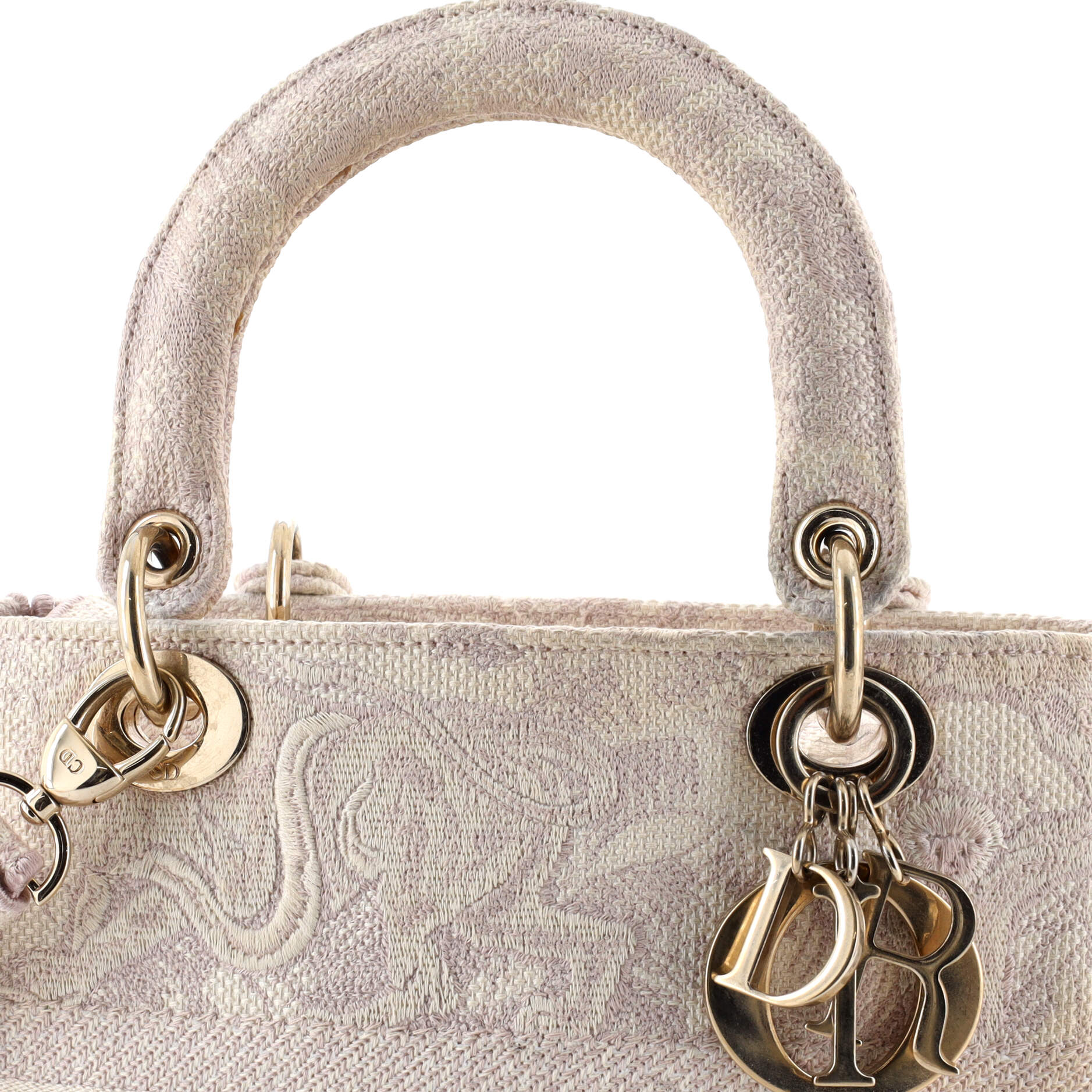 Toile de Jouy Lady D-Lite Bag Embroidered Canvas