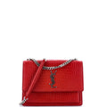 Sunset Crossbody Bag Crocodile Embossed Leather Medium