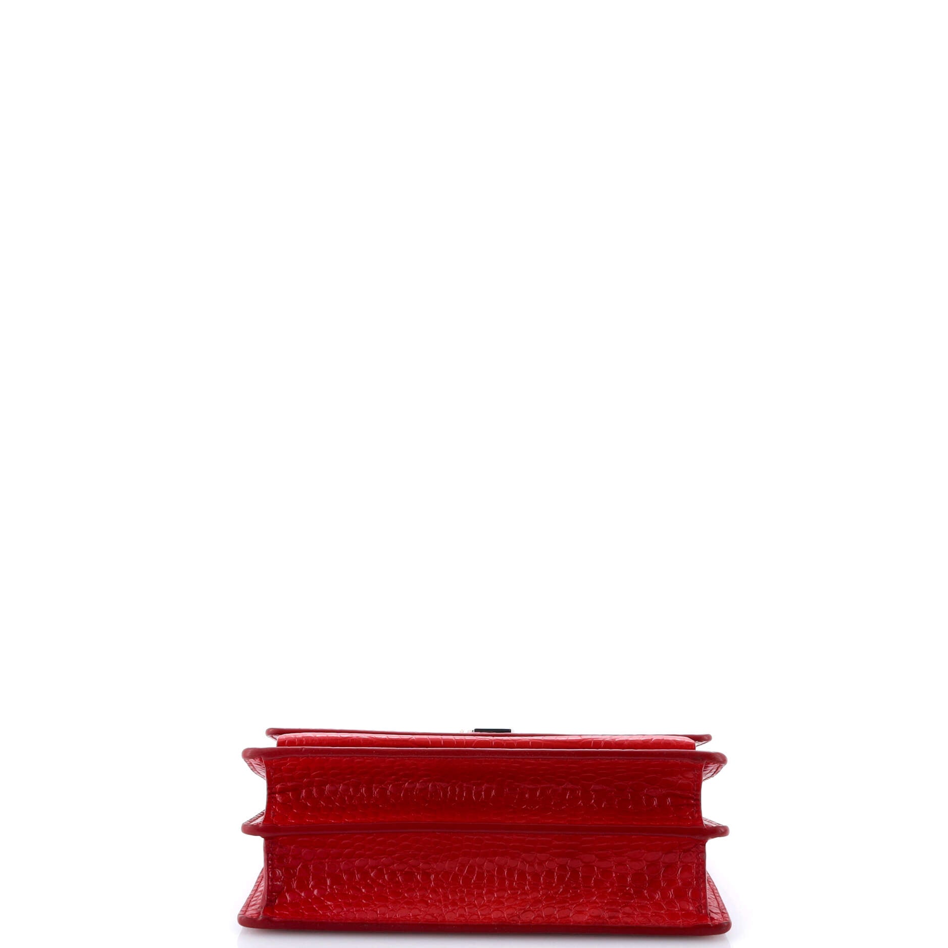 Sunset Crossbody Bag Crocodile Embossed Leather Medium