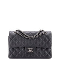 Classic Double Flap Bag Quilted Iridescent Caviar Small