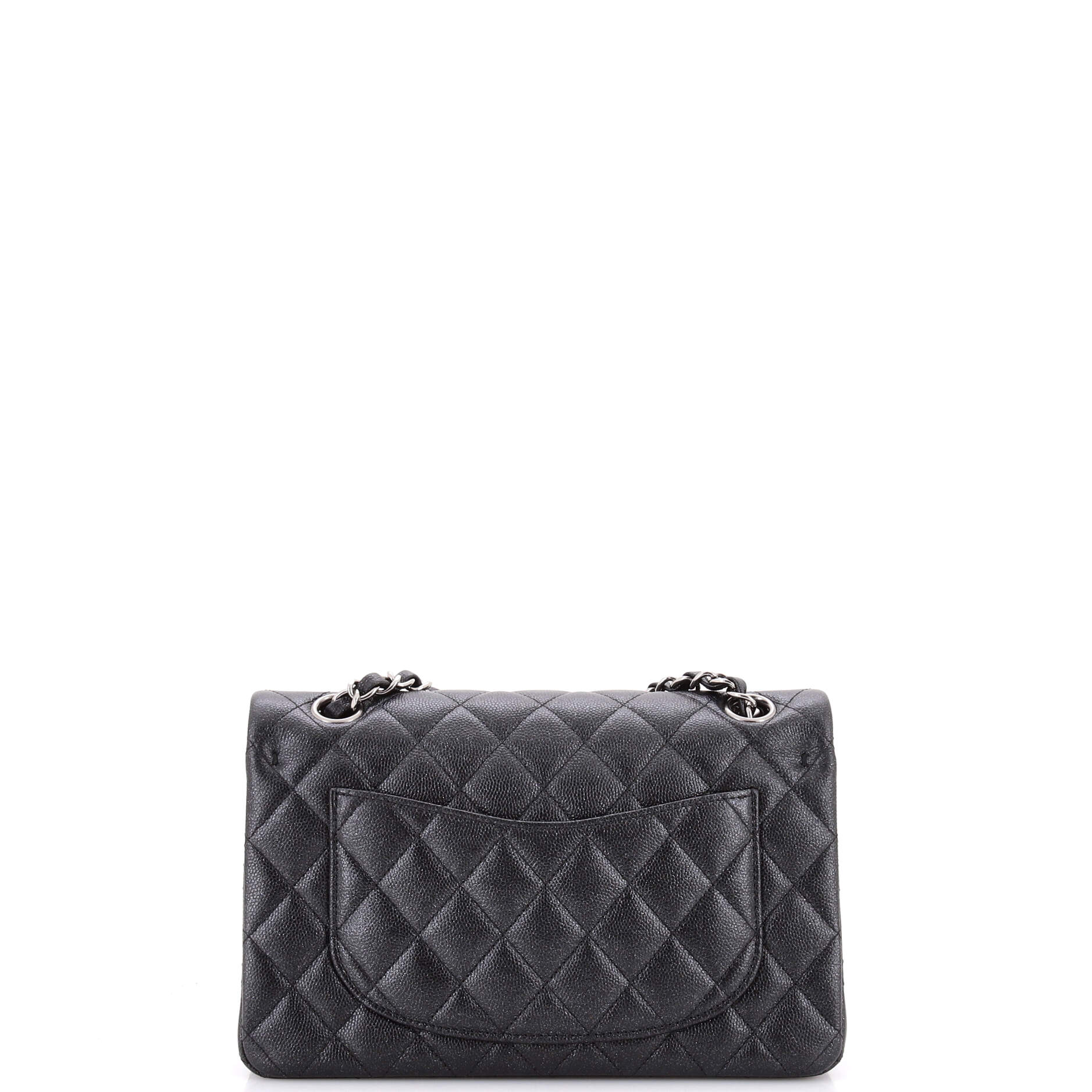 Classic Double Flap Bag Quilted Iridescent Caviar Small