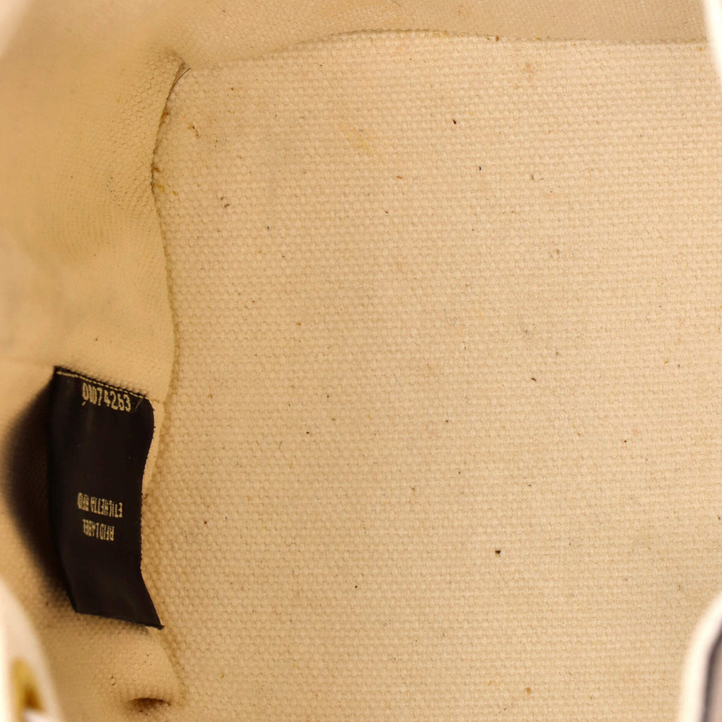 Woven Handle Mon Tresor Bucket Bag Zucca Embroidered Canvas Mini