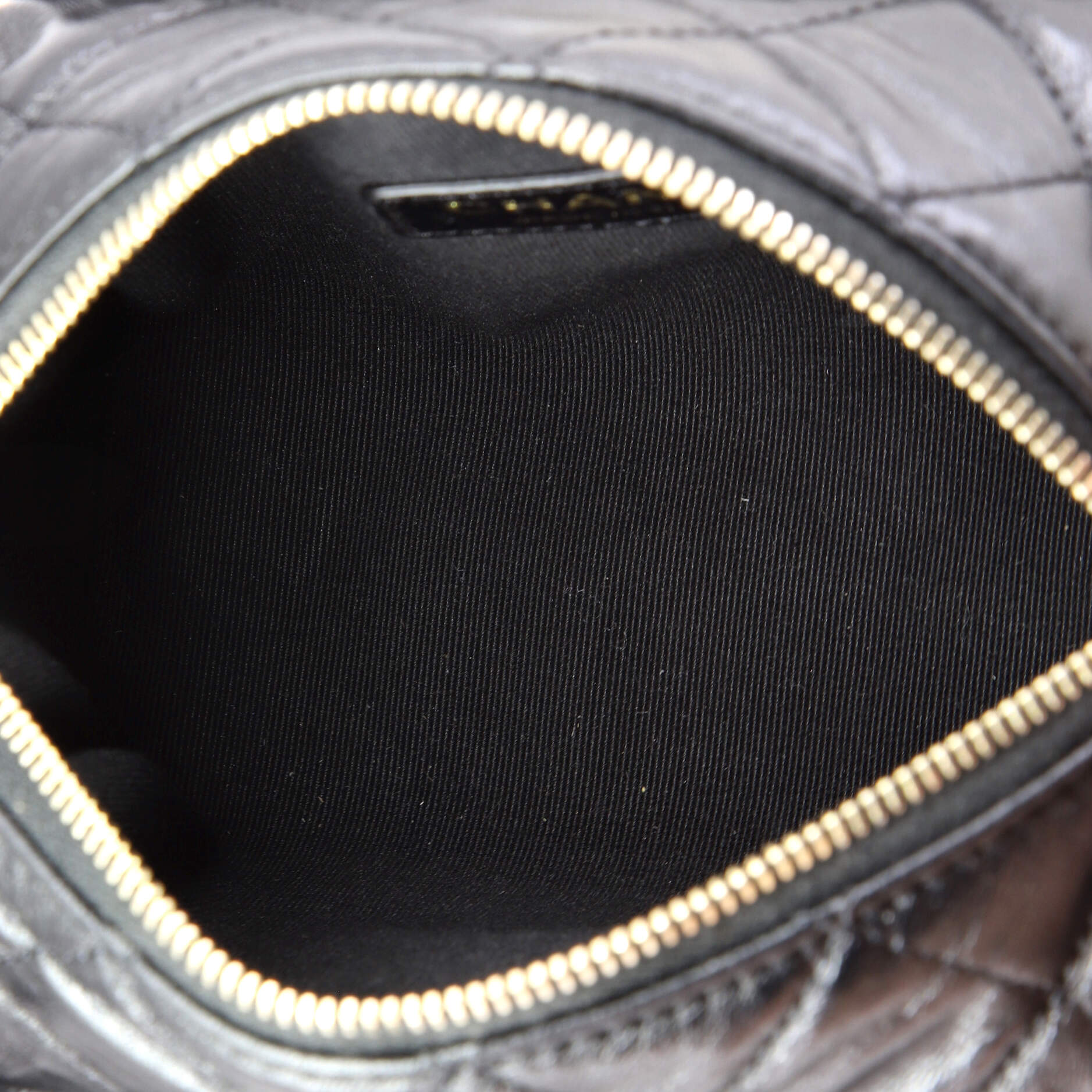 Multipocket Camera Case Quilted Crumpled Lambskin Small