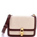 Carre Satchel Canvas with Leather Medium