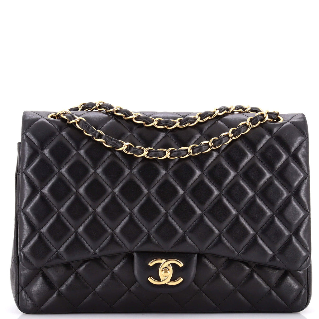 Classic Double Flap Bag Quilted Lambskin Maxi