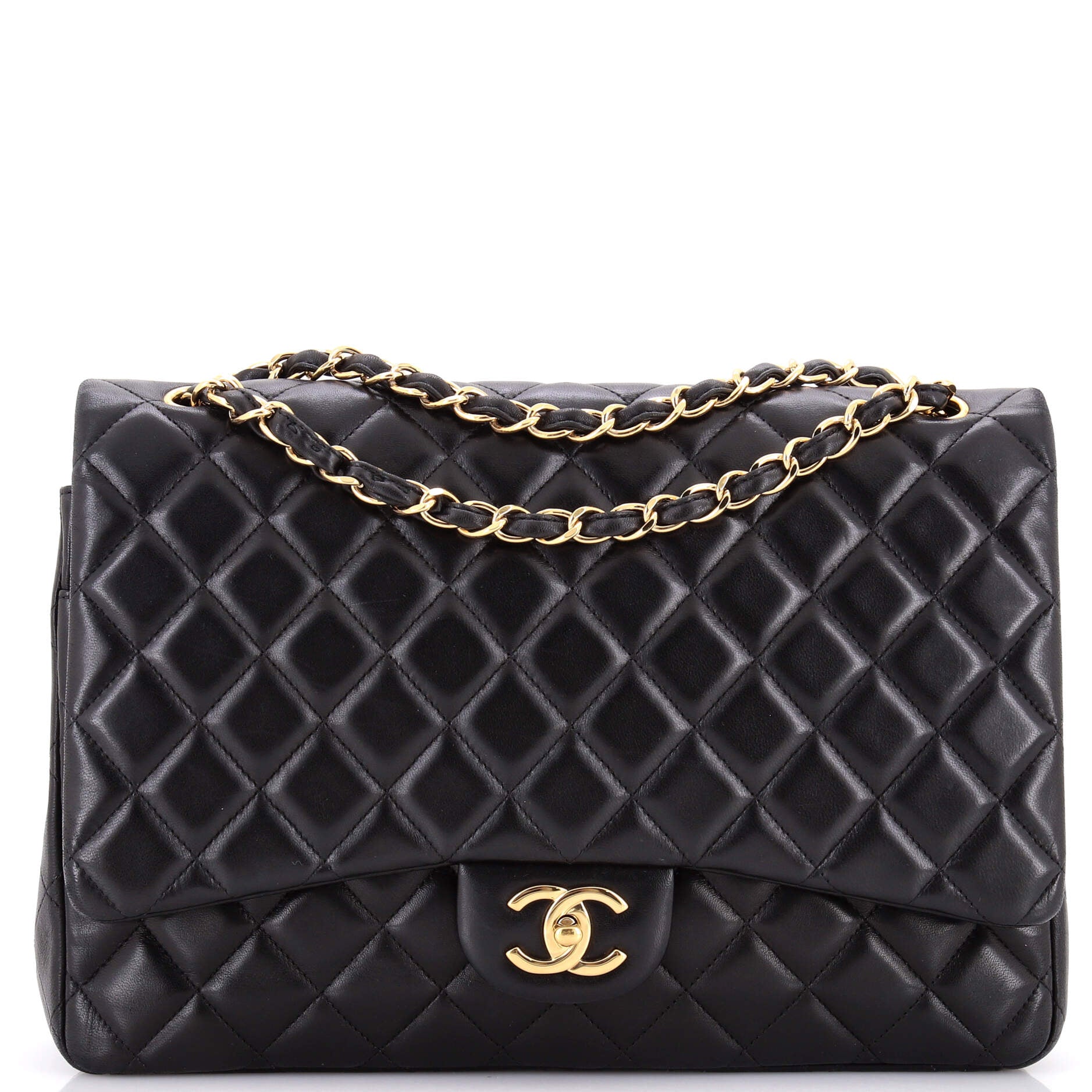 Classic Double Flap Bag Quilted Lambskin Maxi