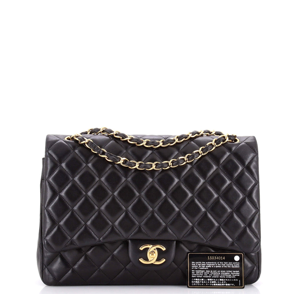 Classic Double Flap Bag Quilted Lambskin Maxi