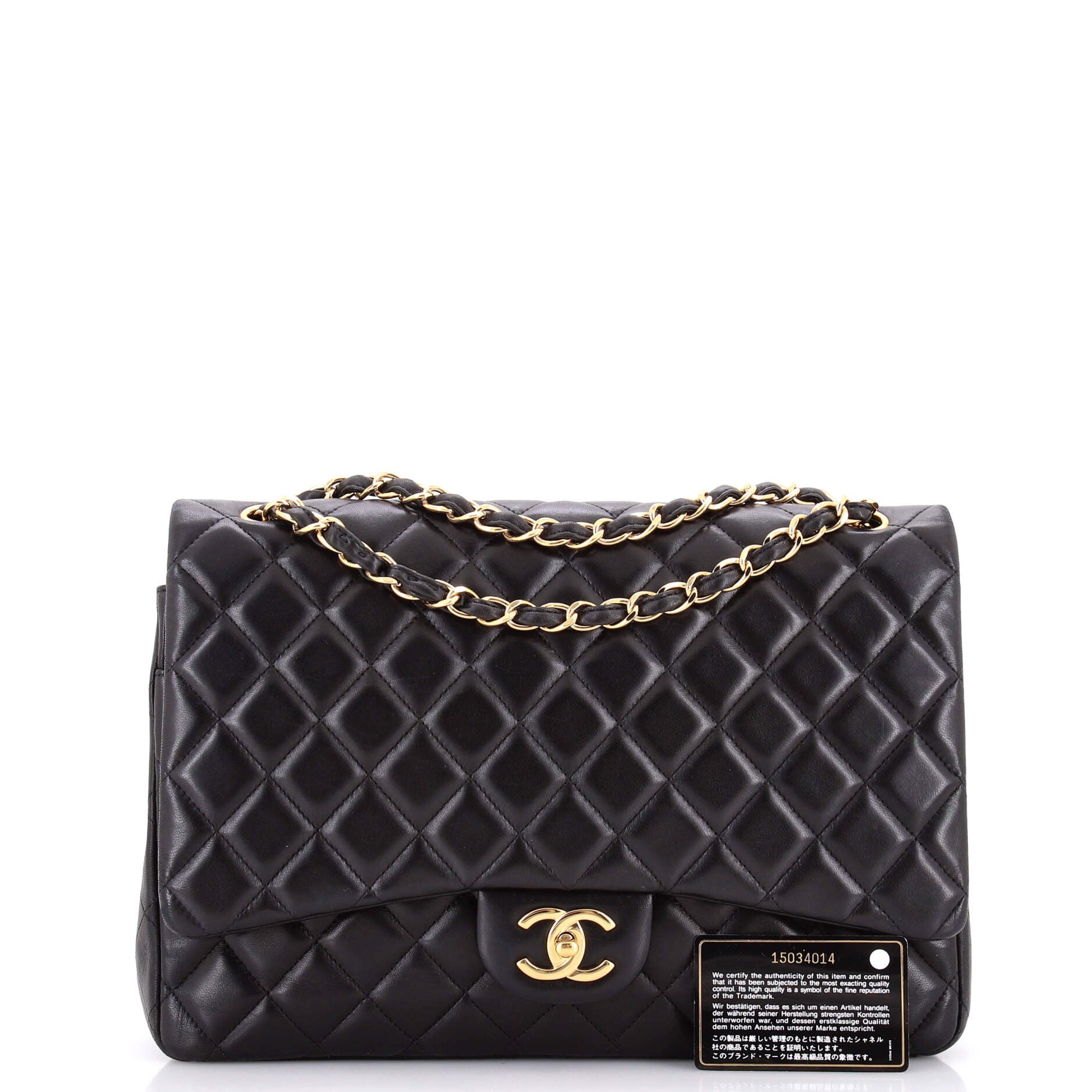 Classic Double Flap Bag Quilted Lambskin Maxi