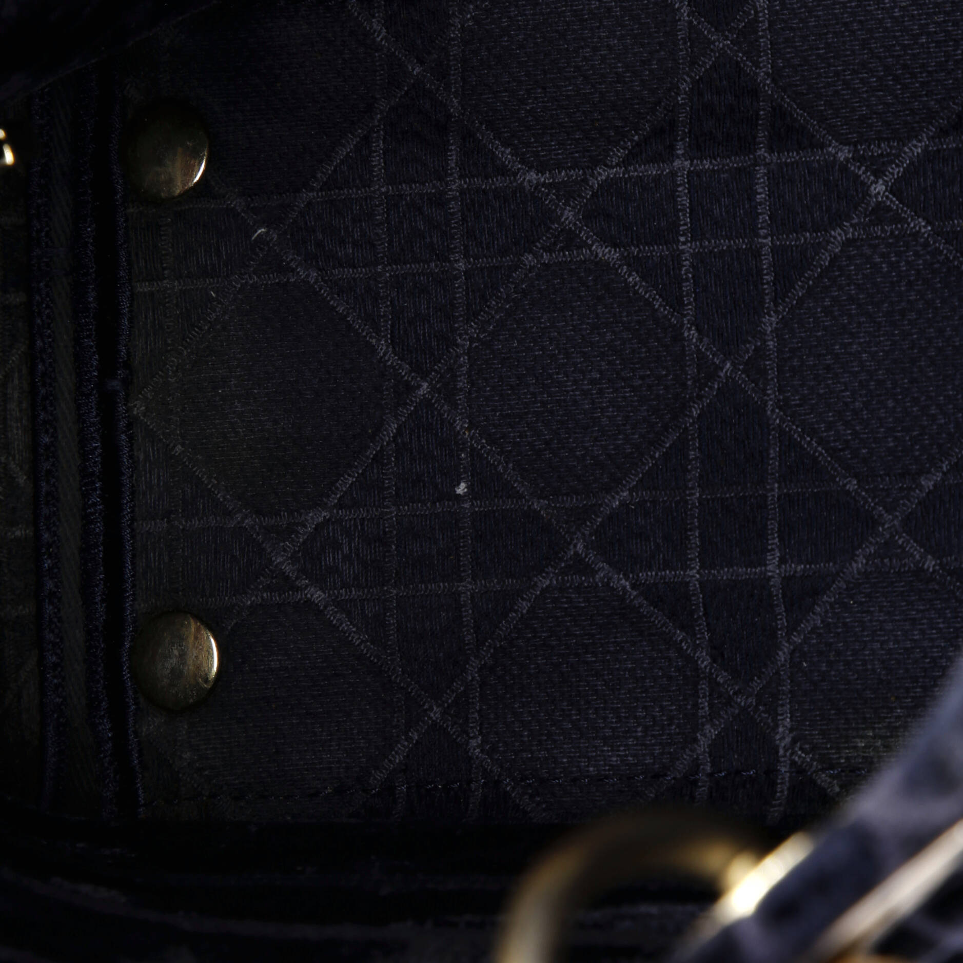 Lady D-Lite Bag Cannage Embroidered Velvet Medium