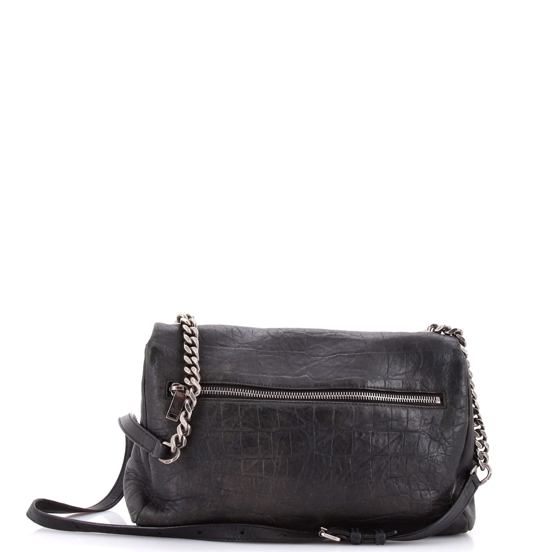 West Hollywood Shoulder Bag Crocodile Embossed Leather Medium