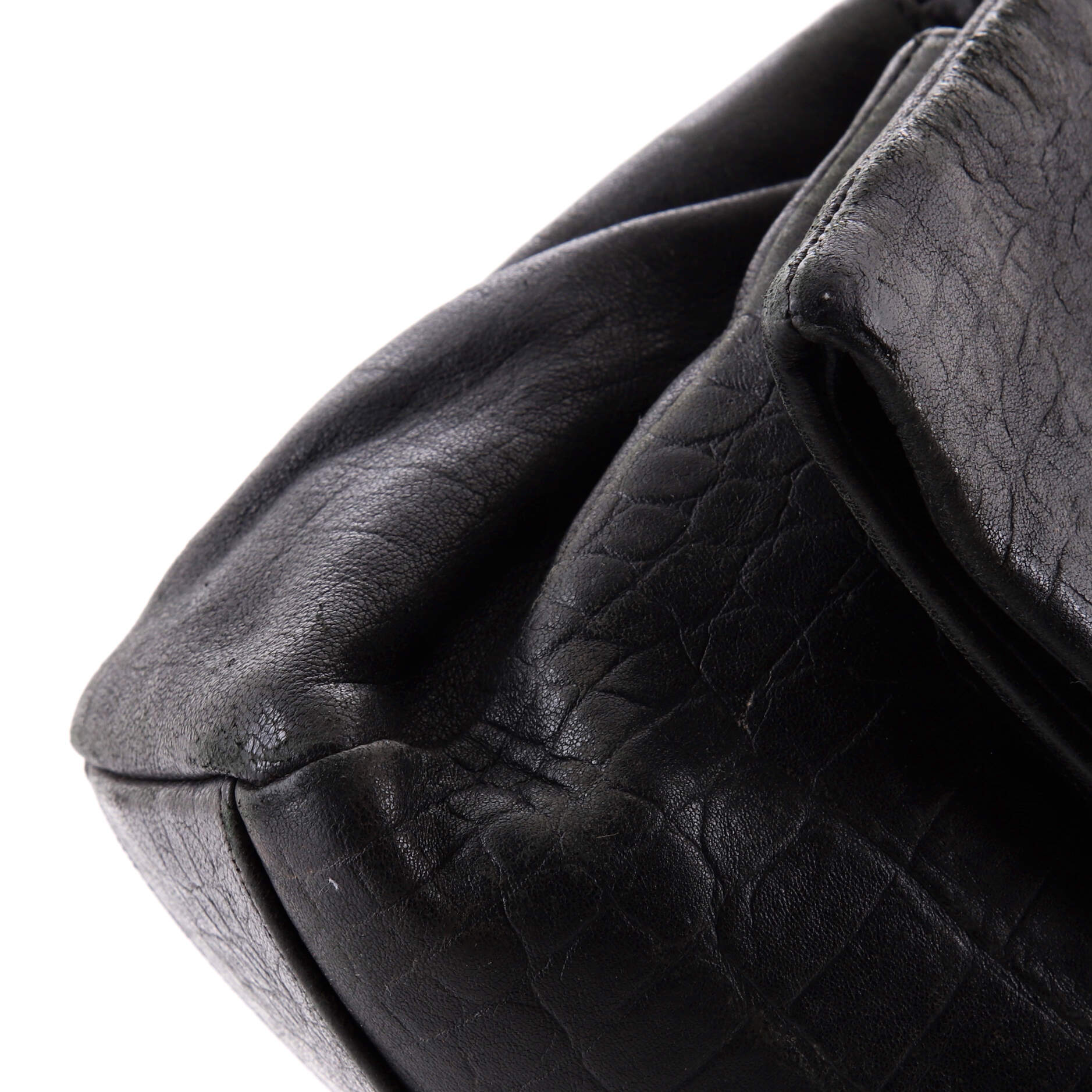 West Hollywood Shoulder Bag Crocodile Embossed Leather Medium