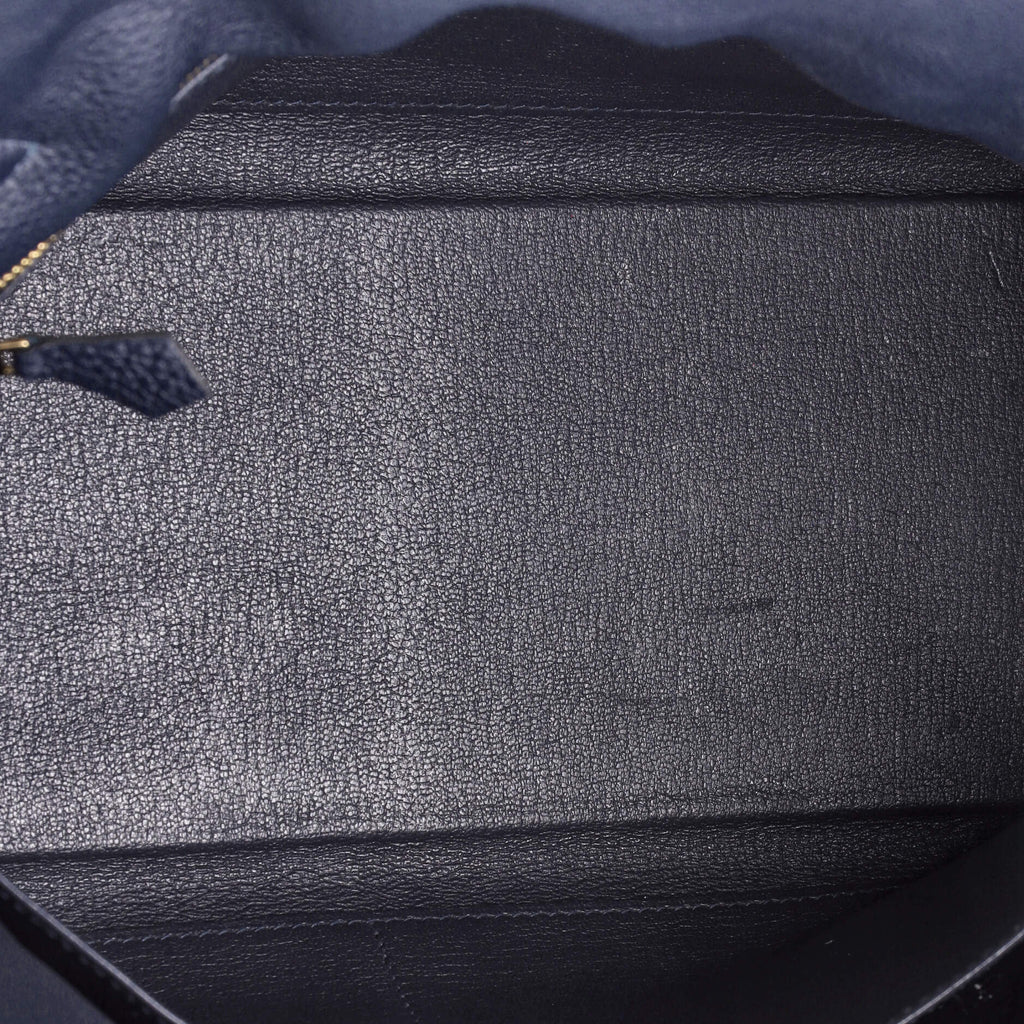 Kelly Handbag Bleu Nuit Togo with Gold Hardware 32