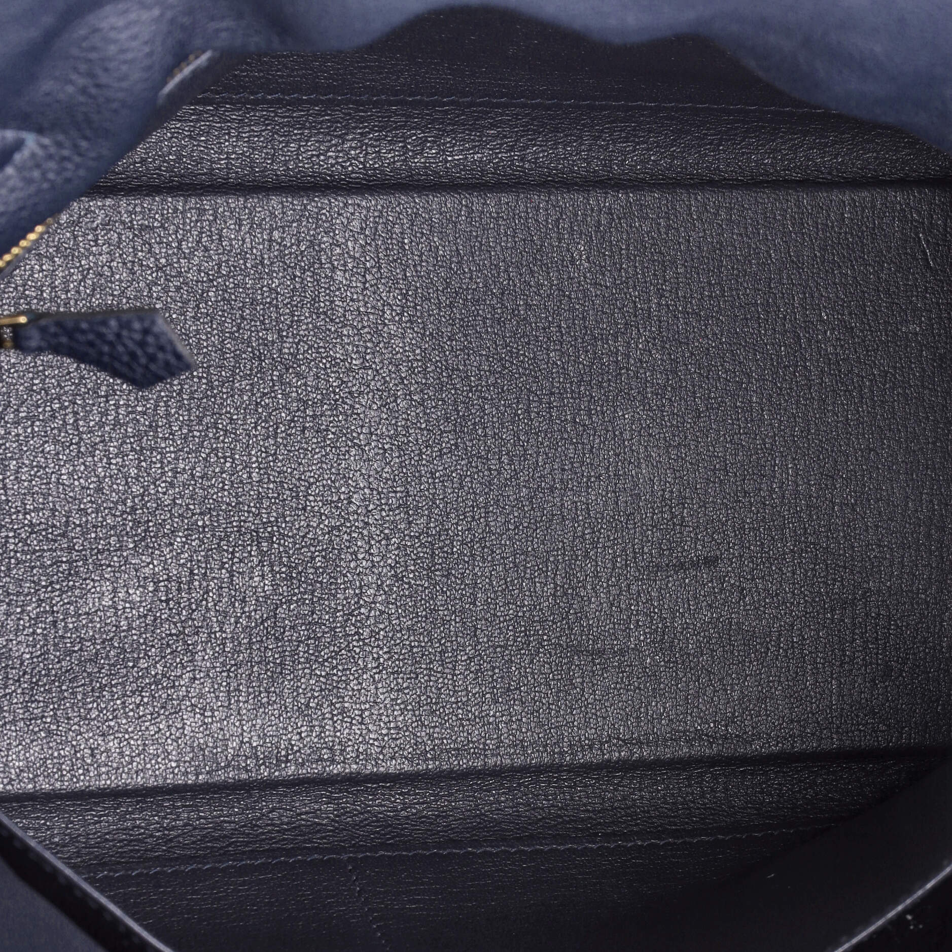 Kelly Handbag Bleu Nuit Togo with Gold Hardware 32