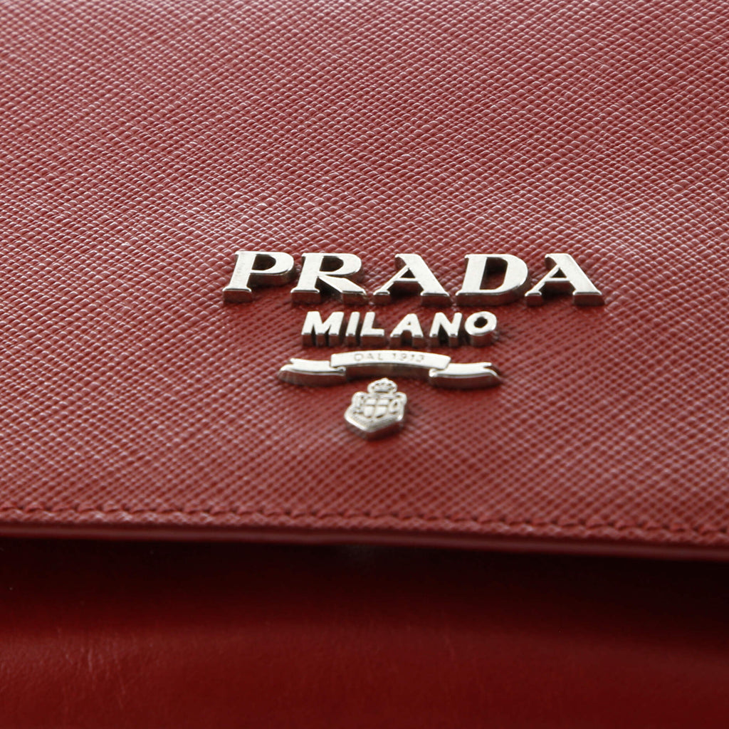 Chain Flap Crossbody Bag Saffiano and Soft Calf Small