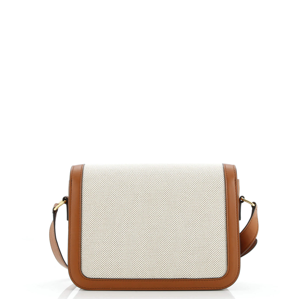 Triomphe Shoulder Bag Canvas with Leather Medium