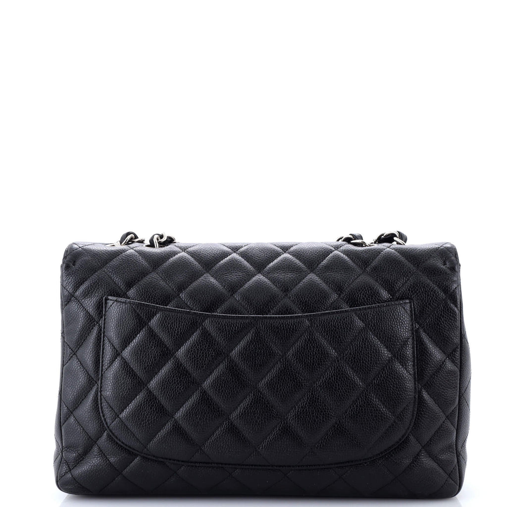 Vintage Classic Single Flap Bag Quilted Caviar Jumbo