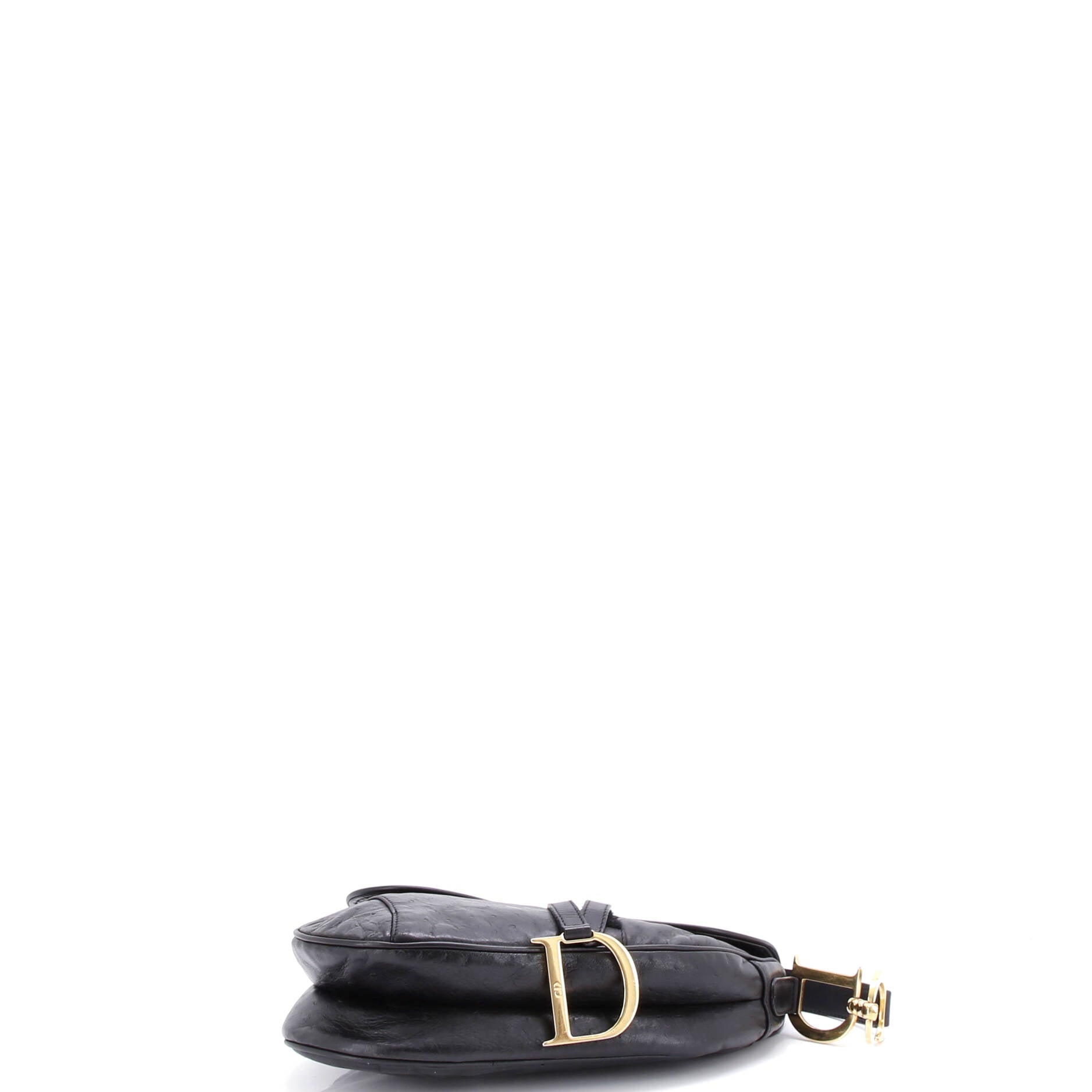 Vintage Saddle Bag Ostrich Medium