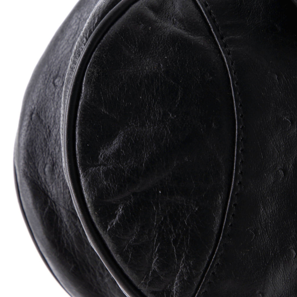 Vintage Saddle Bag Ostrich Medium