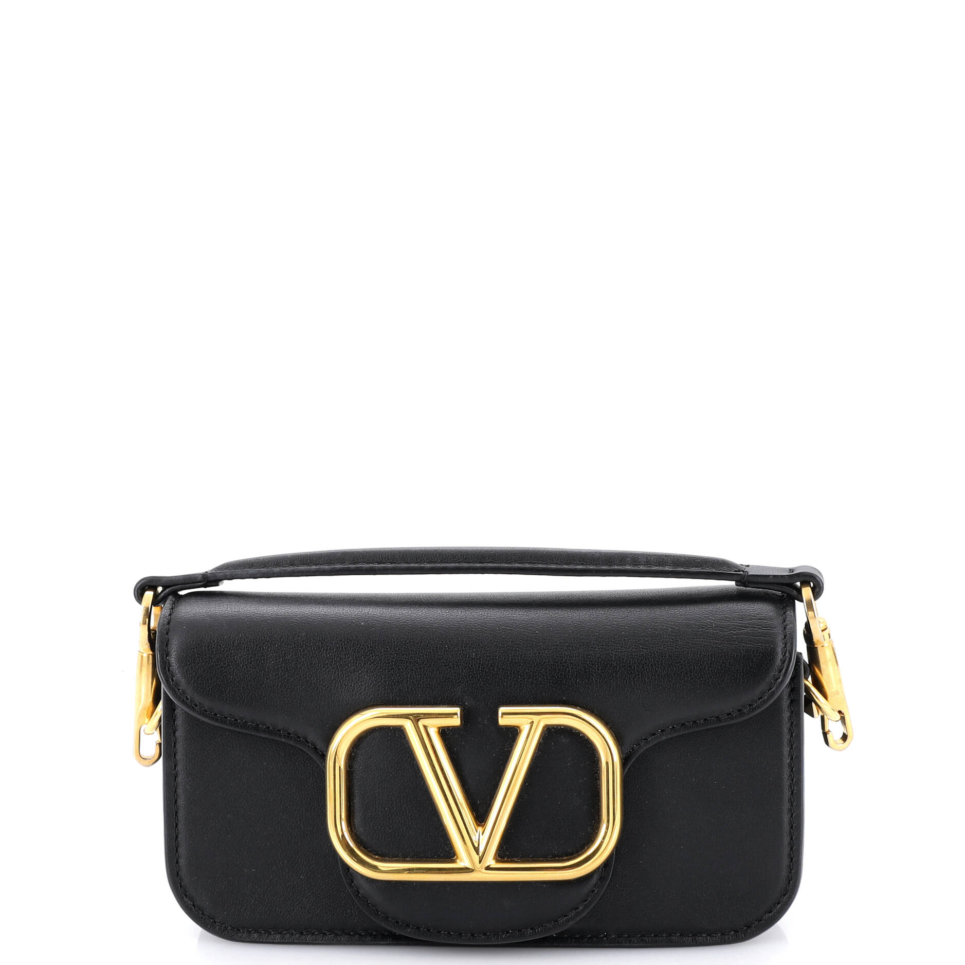VLogo Loco Flap Shoulder Bag Leather Small