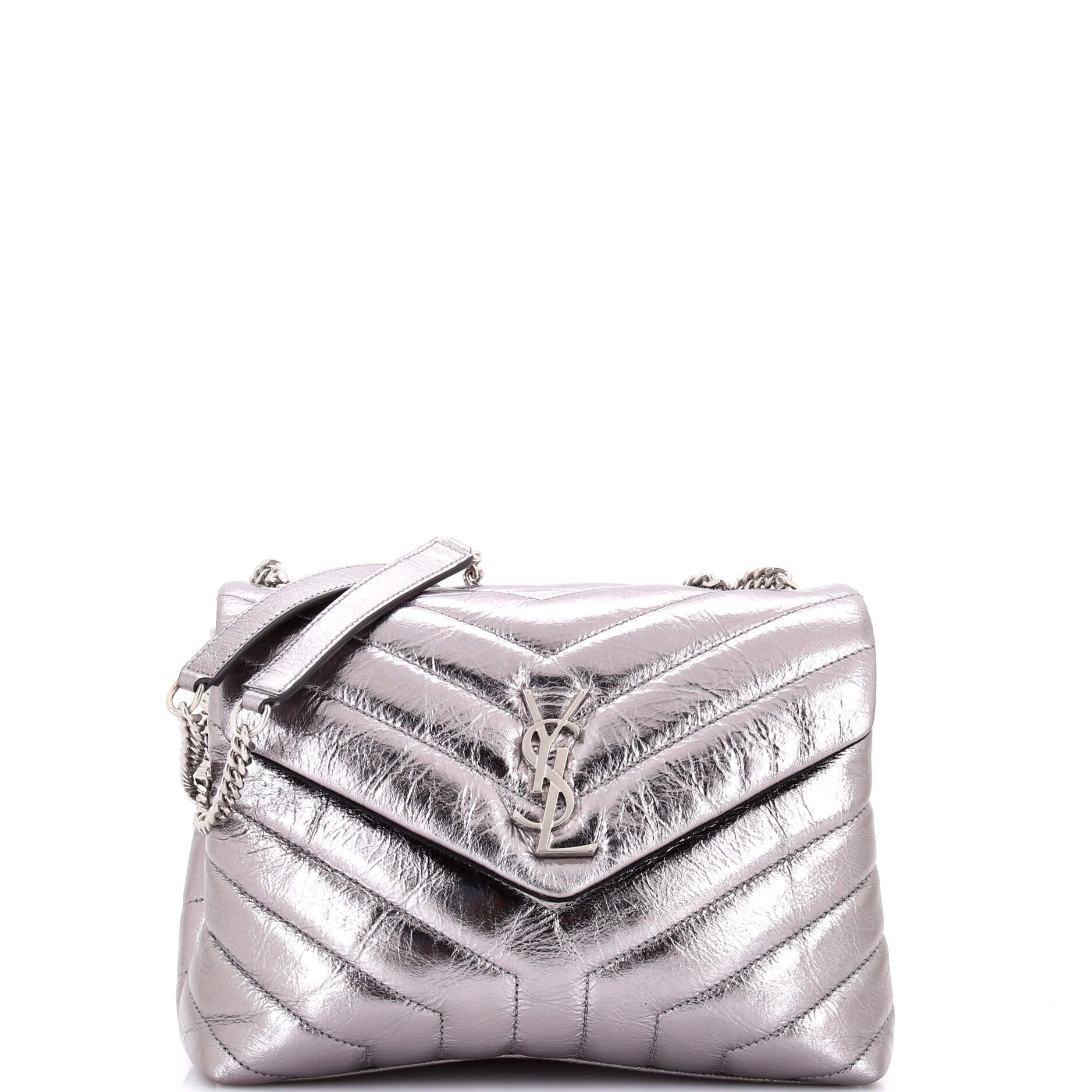 Loulou Shoulder Bag Matelasse Chevron Leather Small