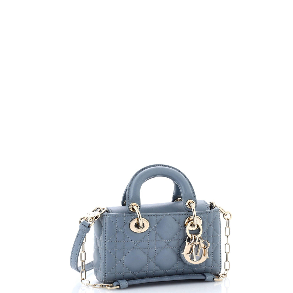 Lady D-Joy Bag Cannage Quilt Lambskin Micro