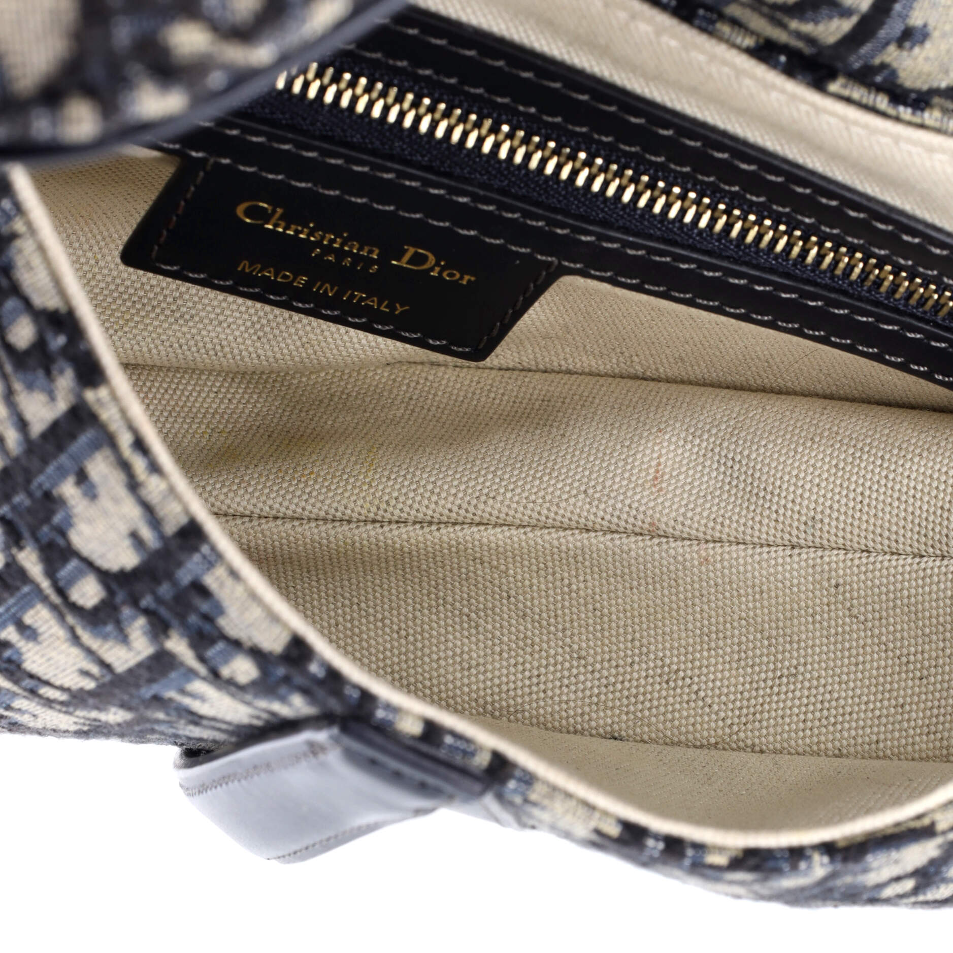 Saddle Handbag with Strap Oblique Canvas Medium