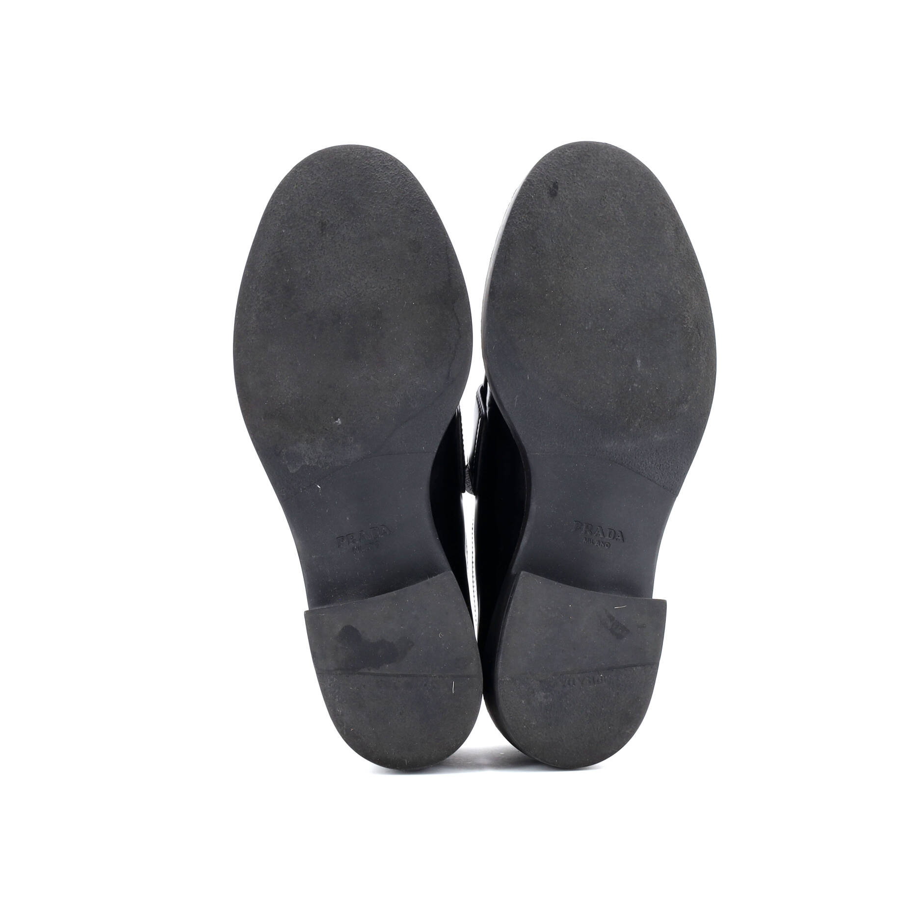 Women's Triangle Logo Loafers Spazzolato Leather