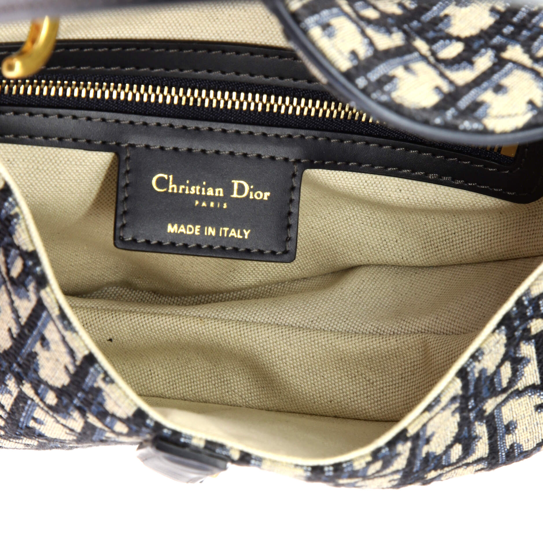 Saddle Handbag with Strap Oblique Canvas Medium