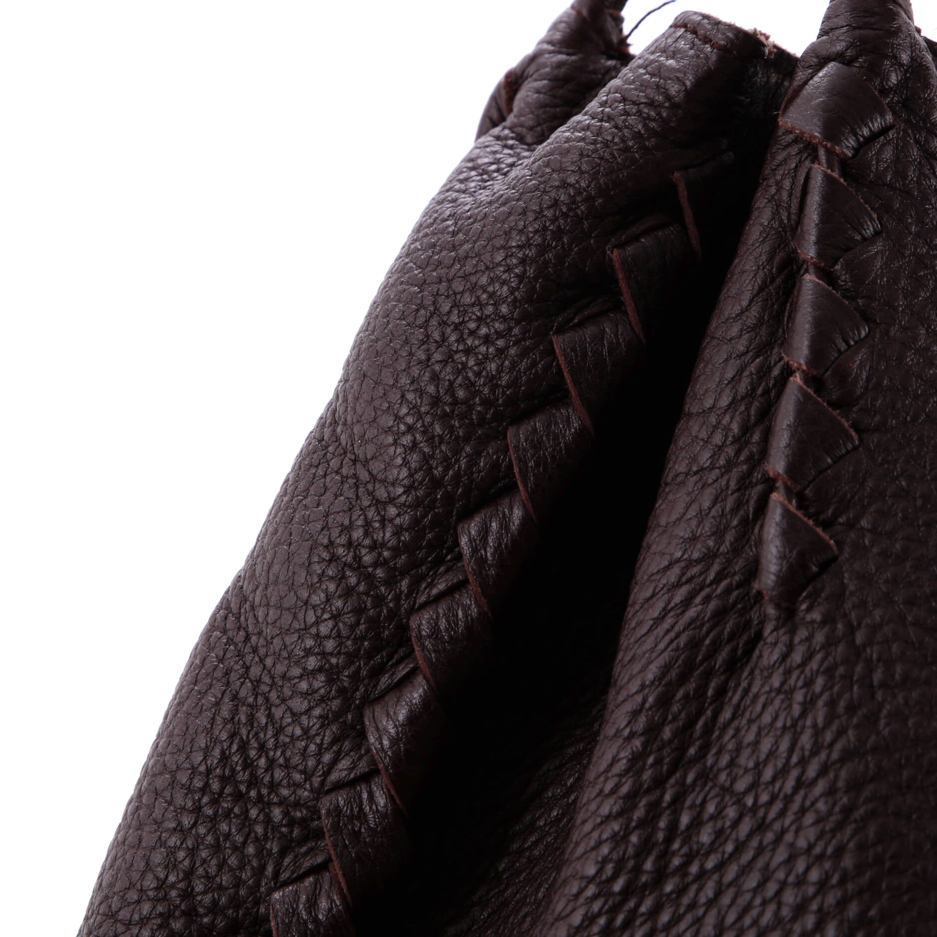 Open Hobo Cervo with Intrecciato Detail Medium