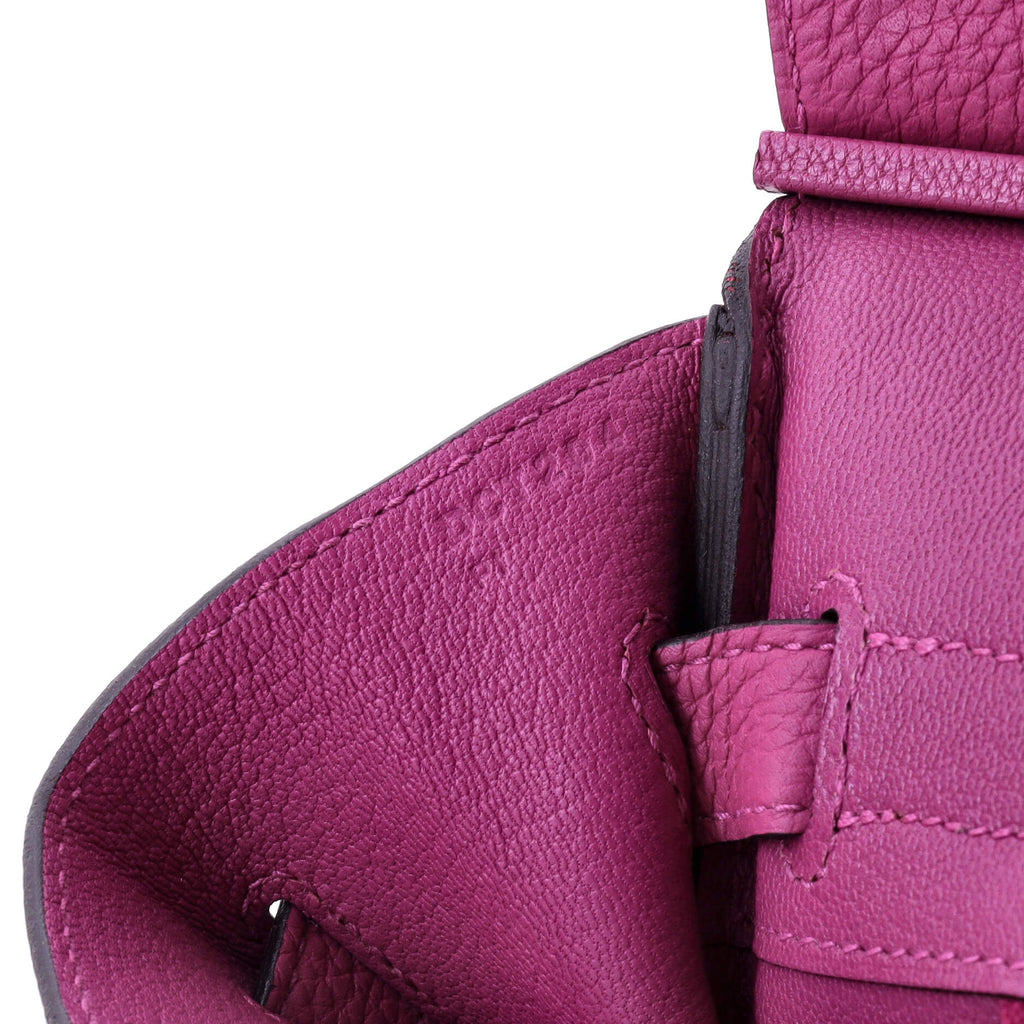 Birkin Handbag Rose Pourpre Togo with Palladium Hardware 30