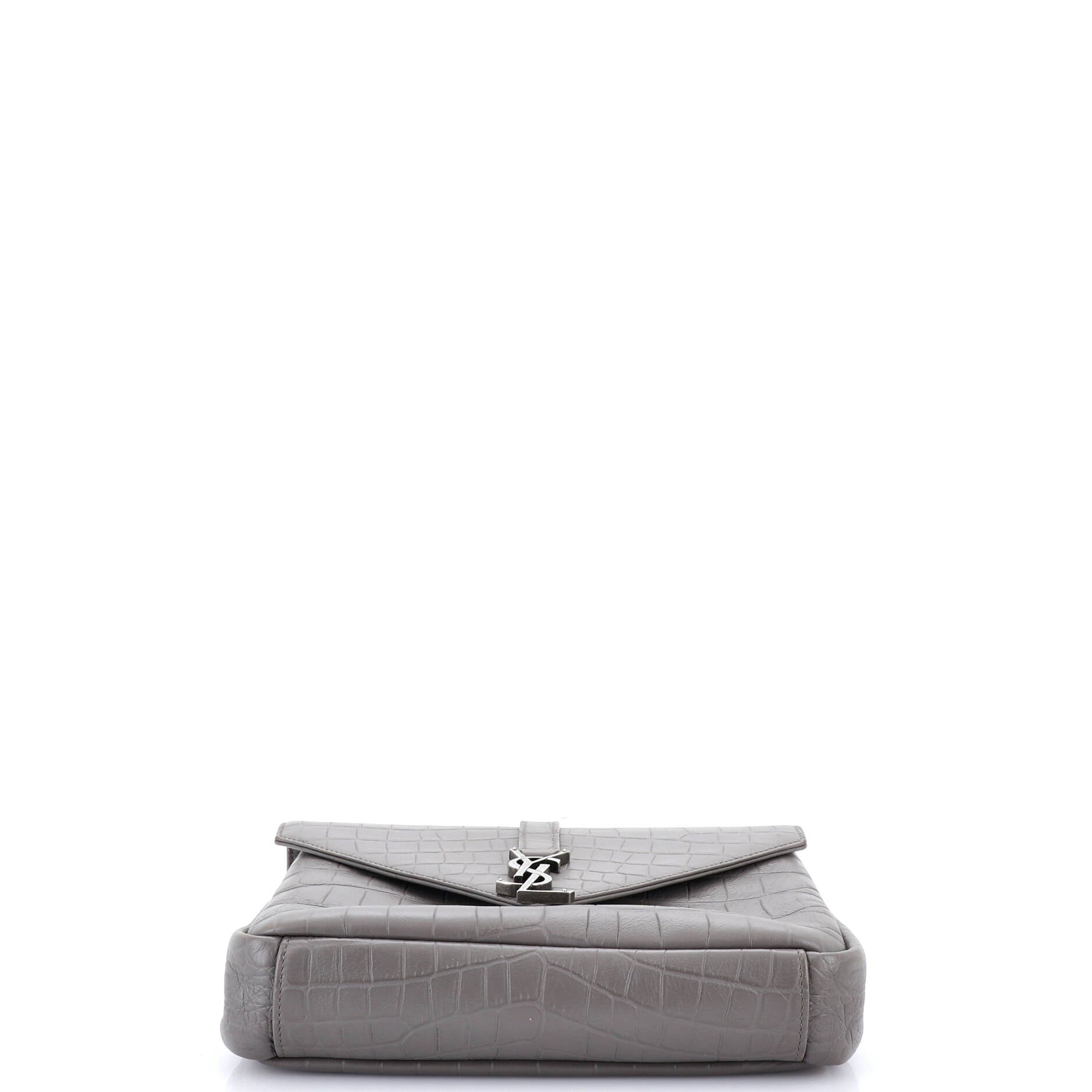 Classic Monogram College Bag Crocodile Embossed Leather Medium