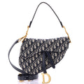 Saddle Handbag with Strap Oblique Canvas Medium