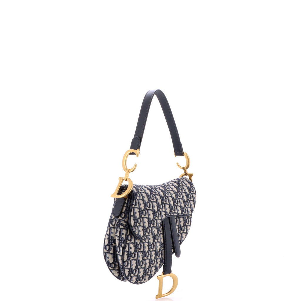 Saddle Handbag with Strap Oblique Canvas Medium