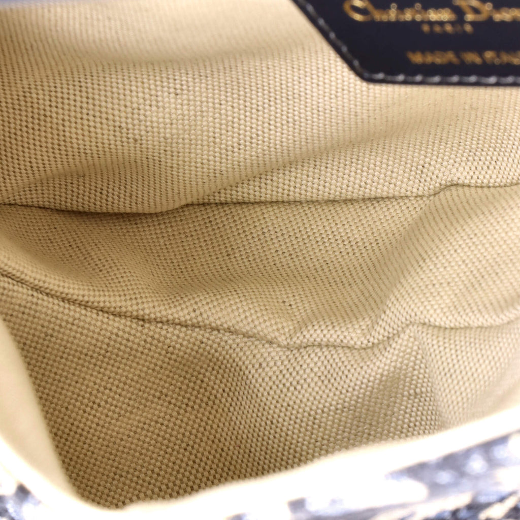 Saddle Handbag with Strap Oblique Canvas Medium